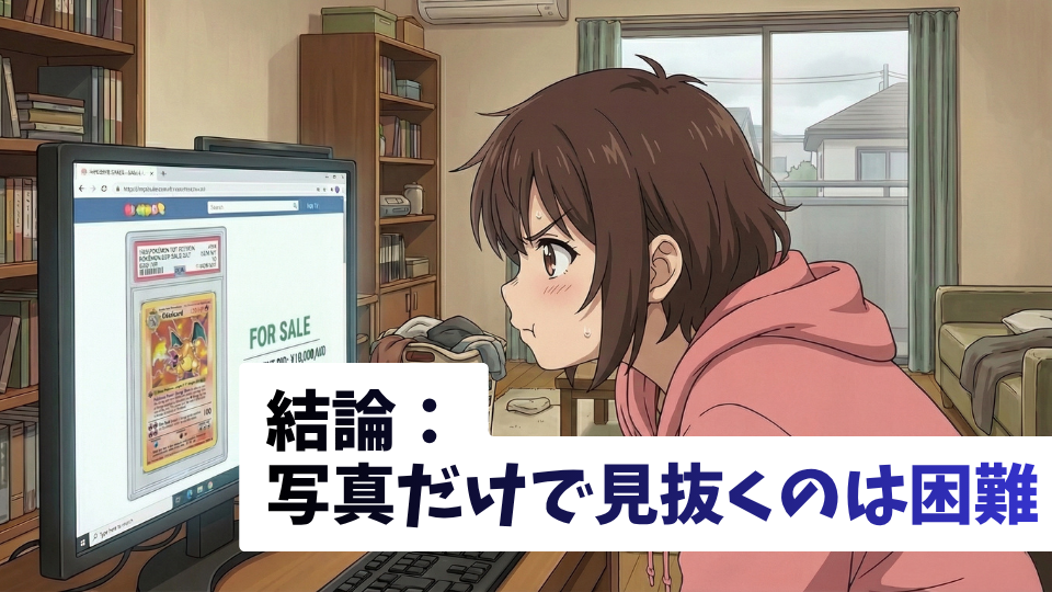 >結論：最新の精巧な偽物を写真だけで100%見抜くのは難しい