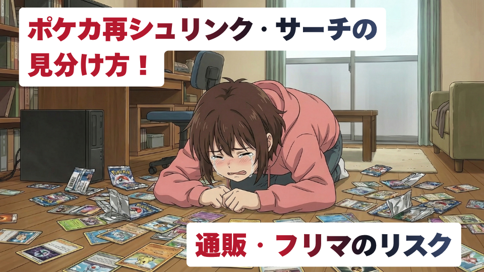 ポケカ再シュリンク・サーチの見分け方！メルカリ・Amazonのリスク