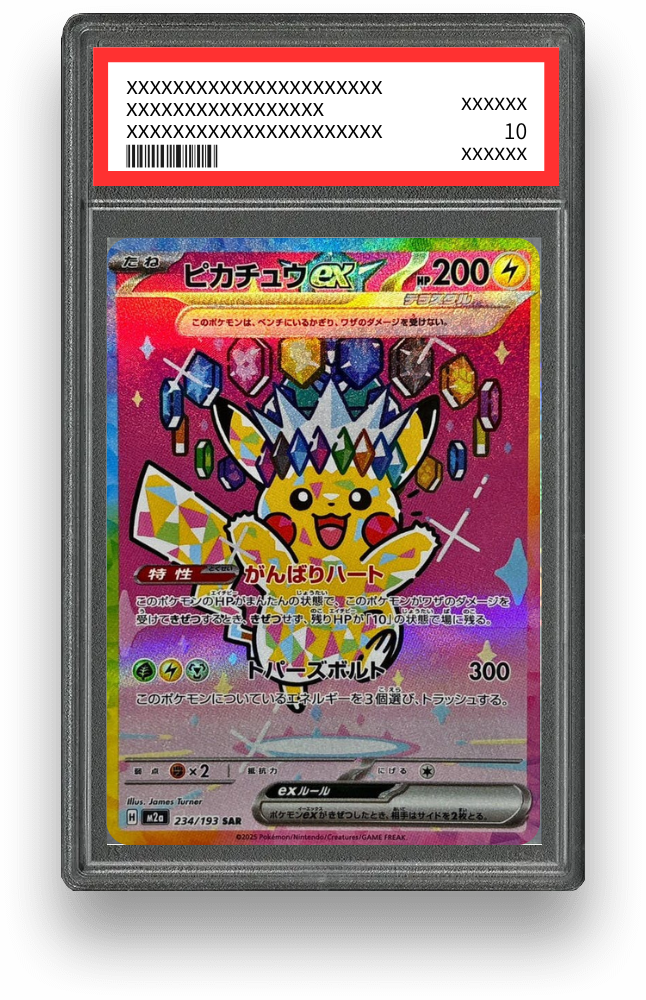 ピカチュウex SARのPSA10イメージ画像