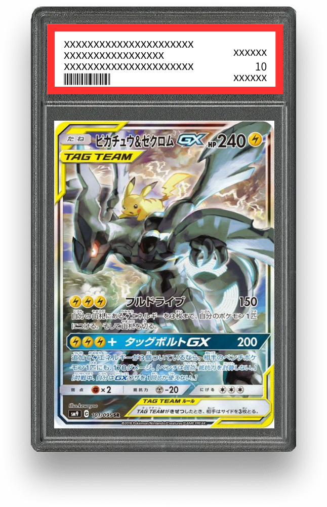 ピカチュウ&ゼクロムGX SR(SA)のPSA10イメージ画像